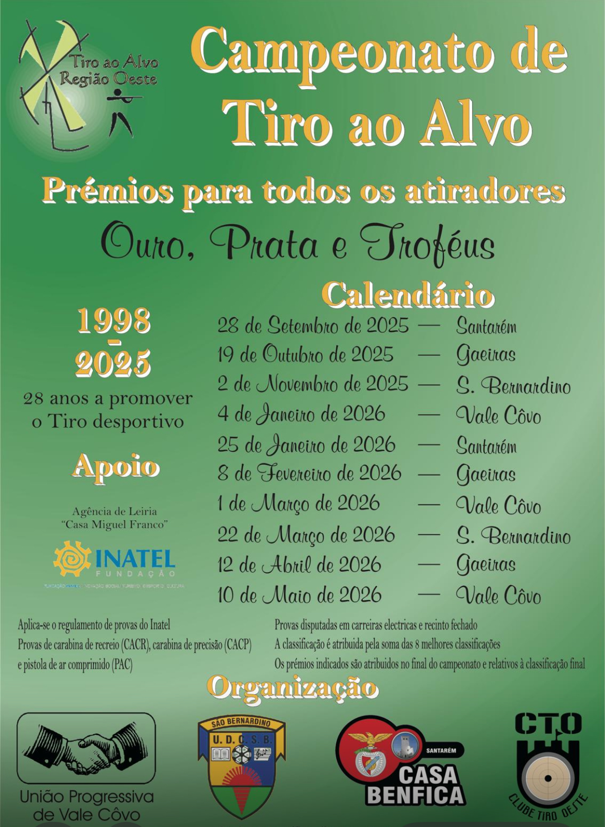 9ª Prova do Campeonato de Tiro ao Alvo do Oeste - 12/04/2026